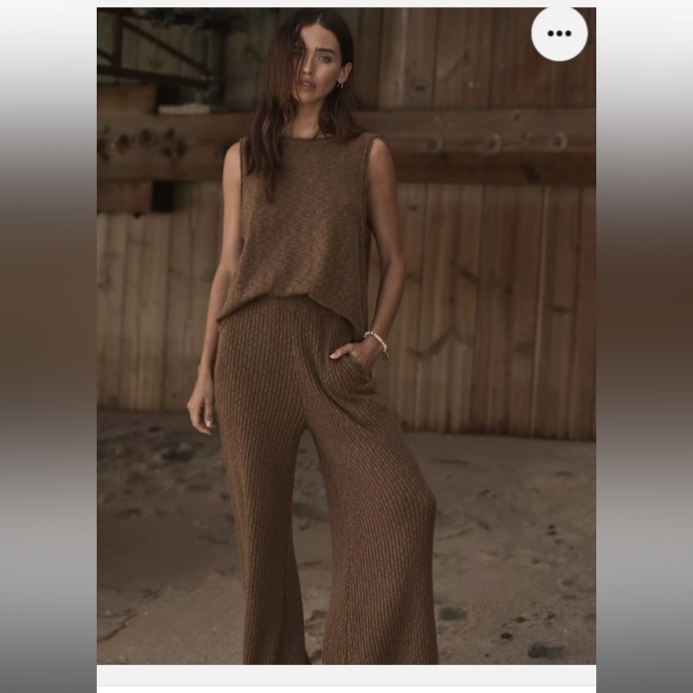 Free People Brown Adelaide Sweater Set
